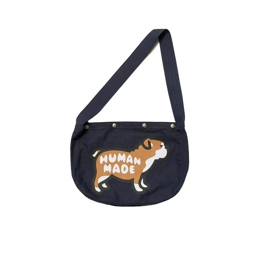 Canvas Dog Graphic Snap Button Vintage Backpacks