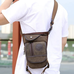 Canvas Drop Leg Bag Outdoor Waist Pack for Men Women Tactical Military Motorcycl