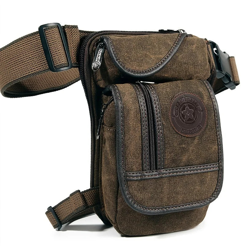 Canvas Drop Leg Bag Outdoor Waist Pack for Men Women Tactical Military Motorcycl