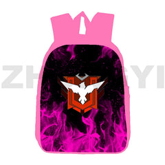 Canvas Fire Garena 3D Cartoon Backpacks 12/16 Inch Girls School Bag