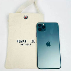 Canvas HUMAN Bag Men Women Top Version Couple Shoulder Messenger Bag