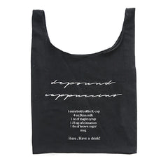 Canvas Handbags Reusable Vest Shopping Bag Women Tote Bolsas De Tela Eco Torba N