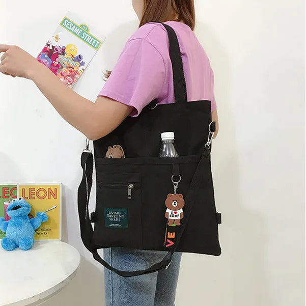 Canvas Handbags Shoulder Bags Youth Handbag Shopping Bags