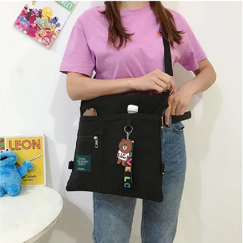 Canvas Handbags Shoulder Bags Youth Handbag Shopping Bags