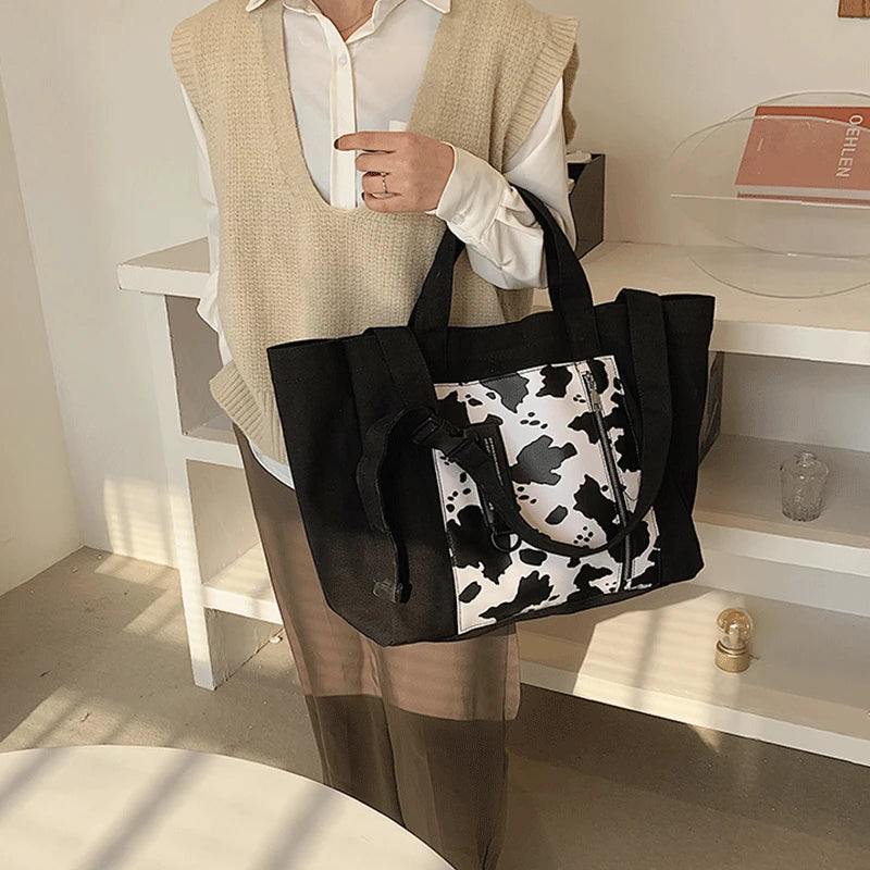 Canvas Handbags Women Bags Lady Travel Shoulder Bags Large Capacity Tote Bag