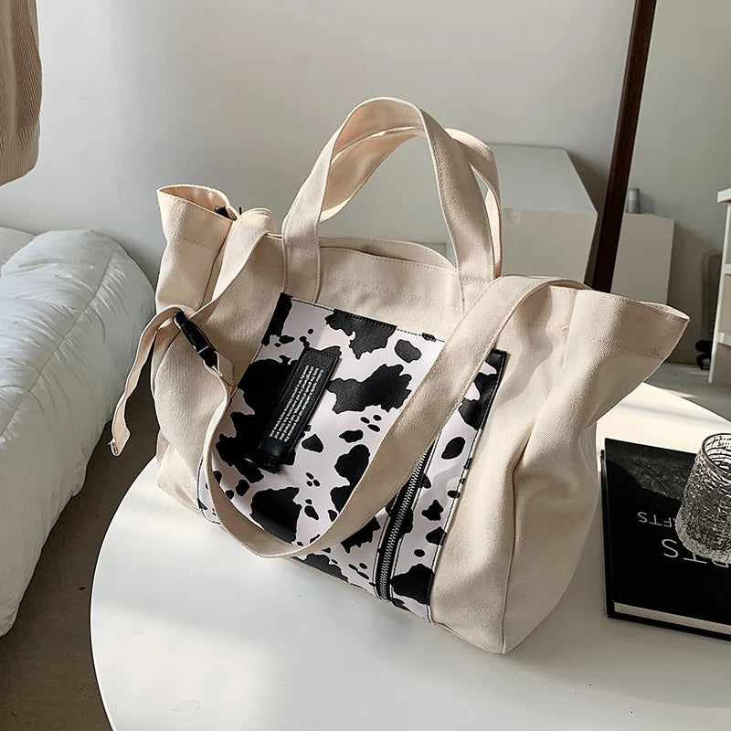 Canvas Handbags Women Bags Lady Travel Shoulder Bags Large Capacity Tote Bag