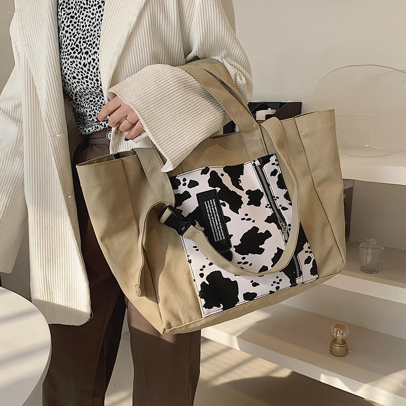 Canvas Handbags Women Bags Lady Travel Shoulder Bags Large Capacity Tote Bag