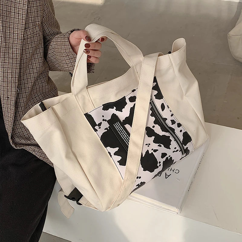 Canvas Handbags Women Bags Lady Travel Shoulder Bags Large Capacity Tote Bag