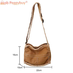 Canvas Ladies Cloth Handbags Soft Shopping Tote Vintage Casual Adjustable
