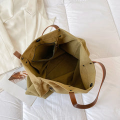 Canvas Ladies Totes Large Capacity Underarm Bags Female Pouch