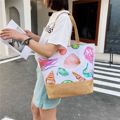 Canvas Large One Shoulder Bag Multi-functional Soft Handbag