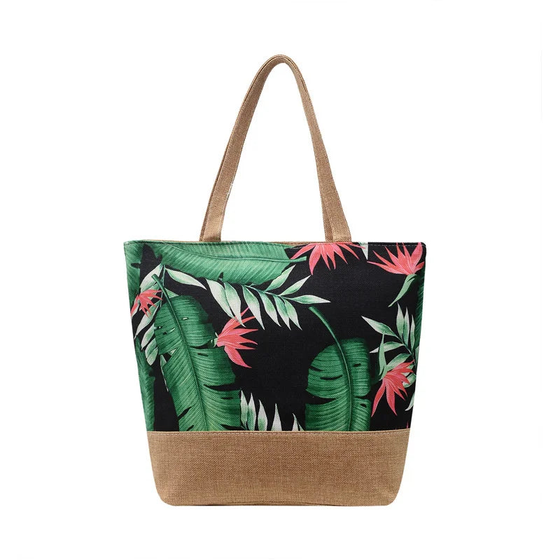 Canvas Large One Shoulder Bag Multi-functional Soft Handbag