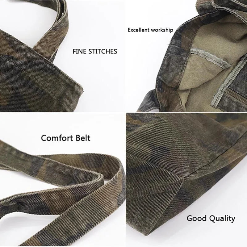 Camouflage Shoulder Bag Women Casual Tote Shopper Female Handbag