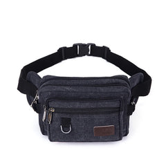 Canvas Men Waist Packs Messager Shoulder Bags Vintage Outdoor Traval Bag