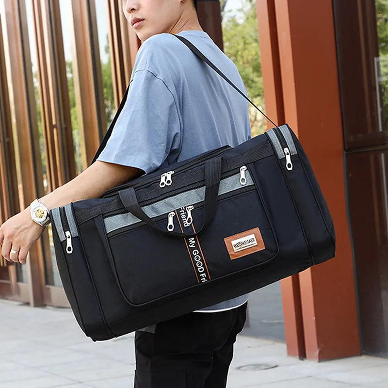 Large Capacity Canvas Travel Bag Outdoor Carry Luggage