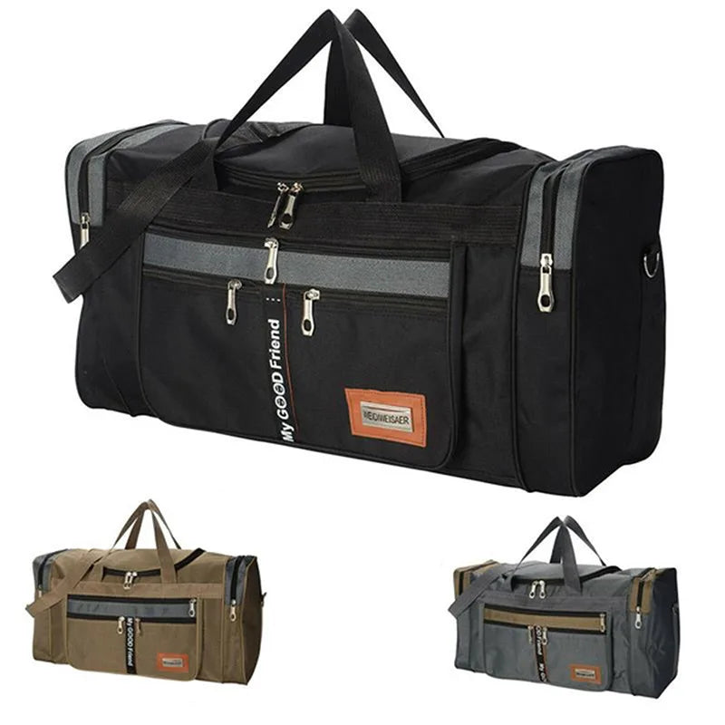 Large Capacity Canvas Travel Bag Outdoor Carry Luggage