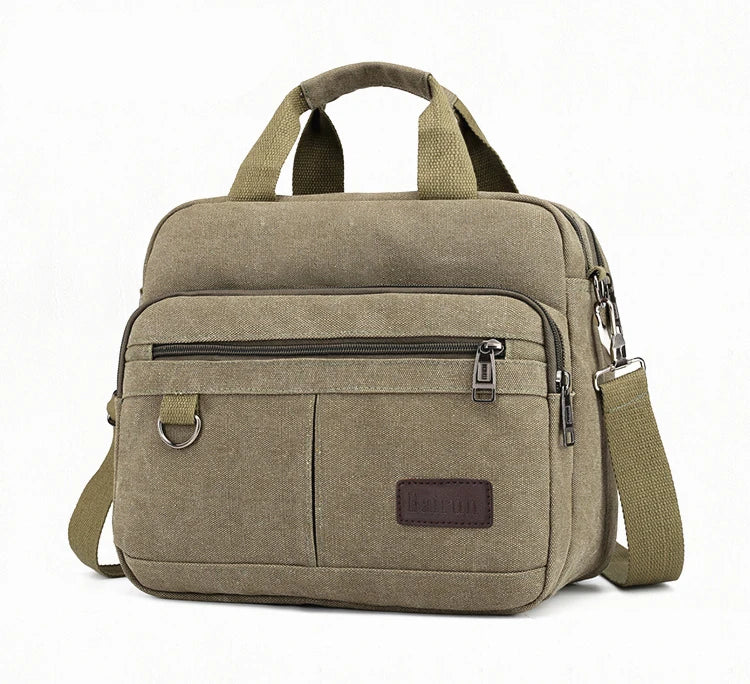 Canvas Vintage Shoulder Bag Crossbody Messenger Casual Business Travel Handbag