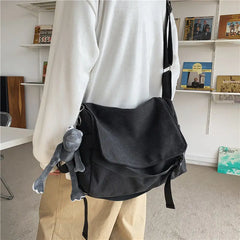 Canvas Messenger Bag Ladies Big Capacity Shoulder Bag