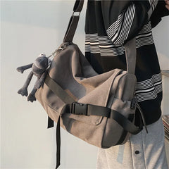 Canvas Messenger Bag Large Capacity Shoulder Bag for Men & Women