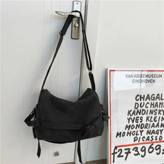 Canvas Messenger Bag Large Capacity Shoulder Bag for Men & Women