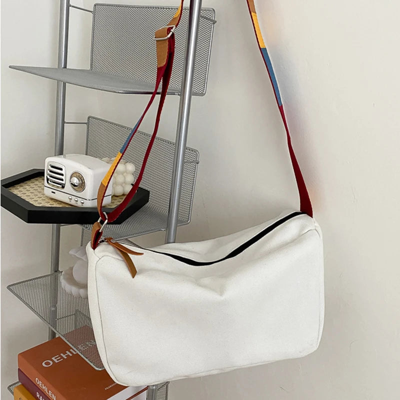 Canvas Messenger Bags for Women Shoulder Ladies Handbag Large Capacity