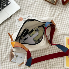Canvas Messenger Bags for Women Shoulder Ladies Handbag Large Capacity