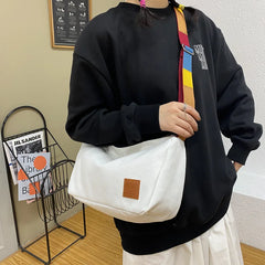 Canvas Messenger Bags for Women Shoulder Ladies Handbag Large Capacity