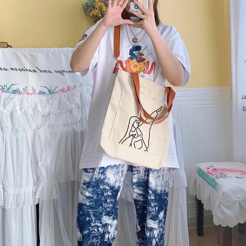 Harajuku Ulzzang Japanese Canvas Messenger Bag