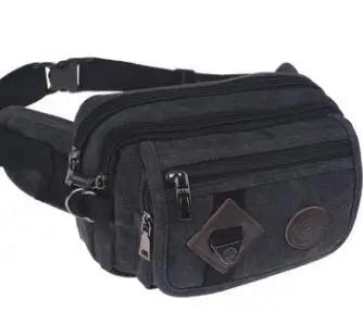 Canvas Messenger Bag Pockets Riding Anti-Theft Small Men Waist Bag