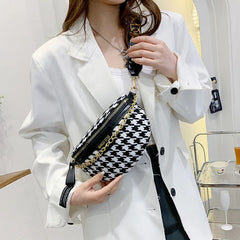 One Shoulder Waist Bag for Women Chain Crossbody Handbags Fanny Pack