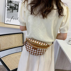 One Shoulder Waist Bag for Women Chain Crossbody Handbags Fanny Pack
