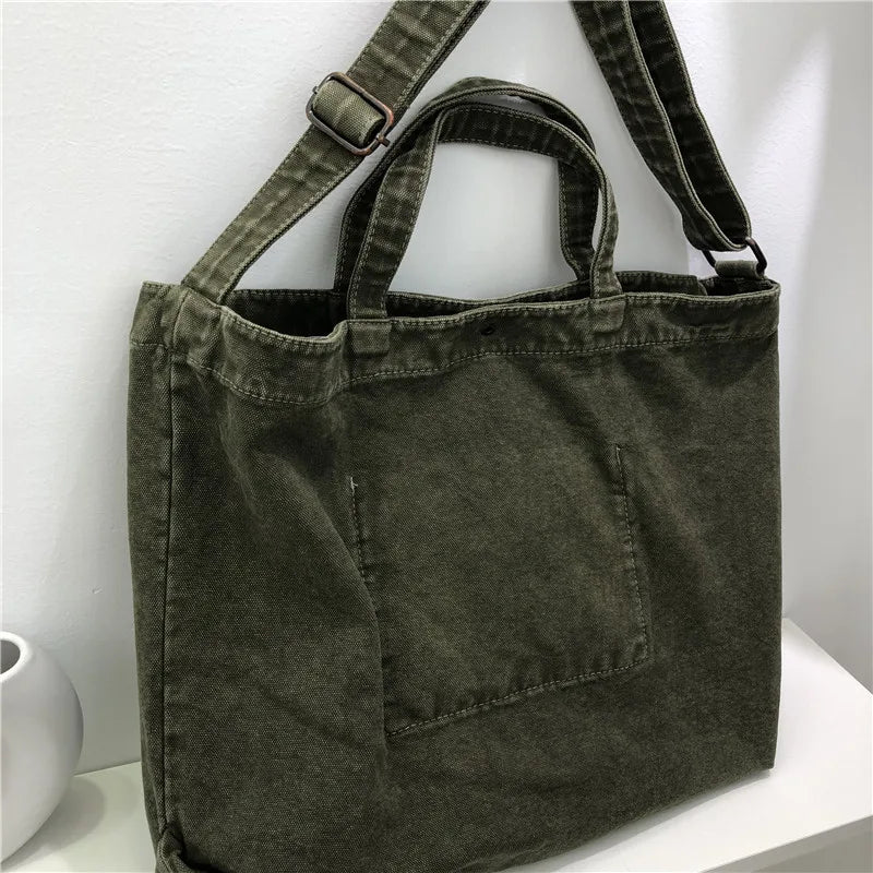 Canvas One-shoulder Messenger Bag Letter Printing Large-capacity