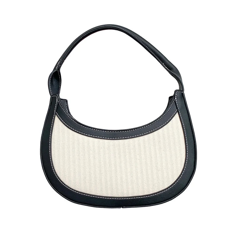 Canvas Patchwork Shoulder Side Bags For Women Winter Bag Ladies