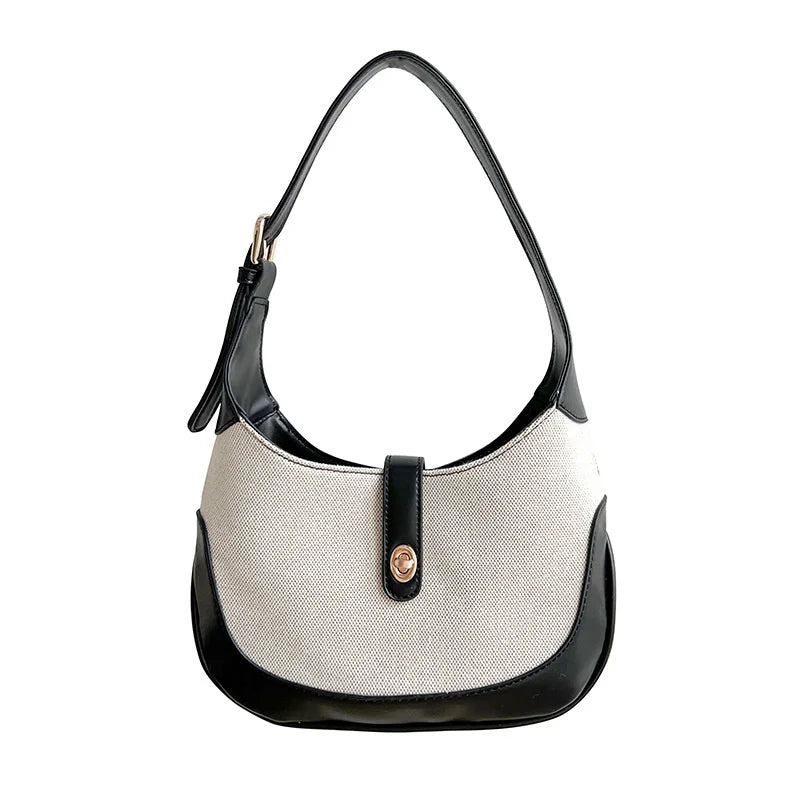 Canvas Patchwork Small Shoulder Bags For Women