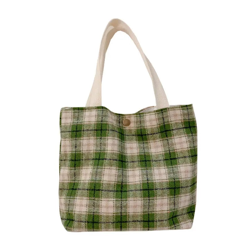 Plaid Shoulder Bags for Women Handbag Tote Crossbody Purse Shopper Bag