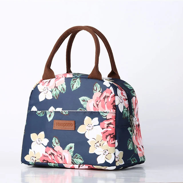 Canvas Portable Cooler Lunch Bag Thermal Insulated Multifunction Food Bags
