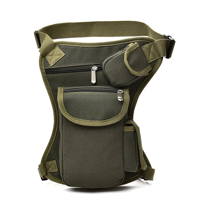Canvas Riding Waist and Leg Bag Outdoor Leg Bag Motorcycle Male