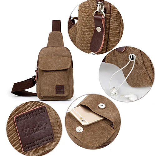 Canvas Satchel Casual Cross Body Bag Waterproof Handbag