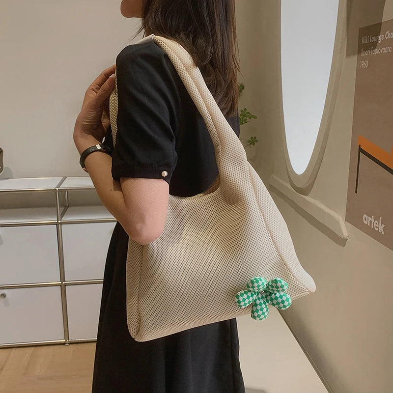 Canvas Shopping Bags For Woman Spring Shoulder Bag Soft Canvas Shopper Totes