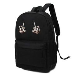 Canvas Shoulder Backpack Youth Travel Camping Portable Anime Print Bag