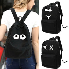 Canvas Shoulder Backpack Youth Travel Camping Portable Anime Print Bag