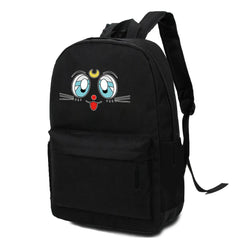 Canvas Shoulder Backpack Youth Travel Camping Portable Anime Print Bag