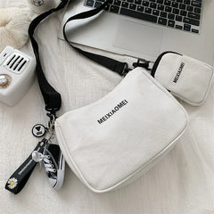 Canvas Shoulder Bag Casual Crossbody Bag Women Side Female Satchels Girls Studen