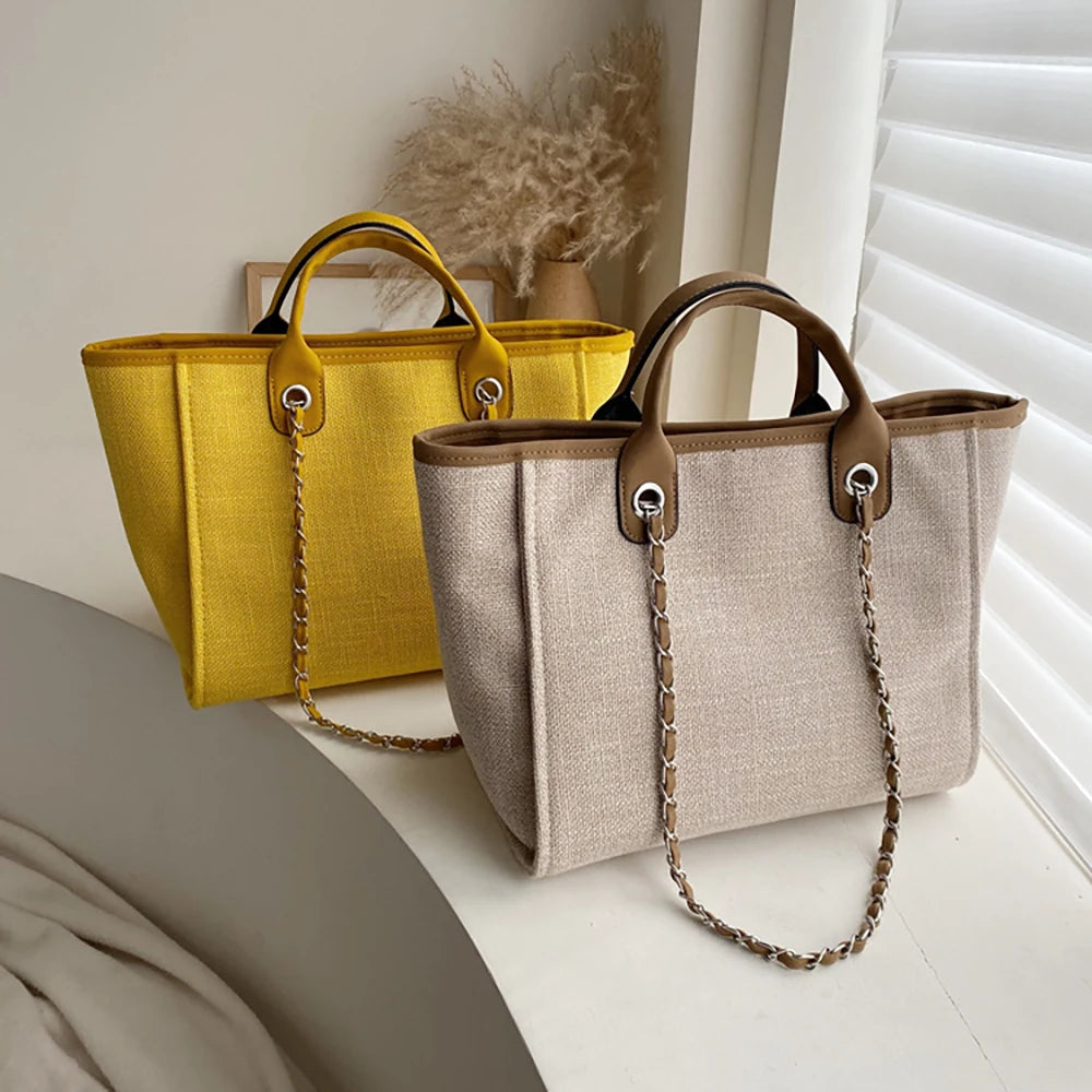 Canvas Shoulder Bag For Women Tote Bag Portable Hand Bags