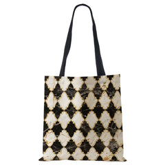 Geometry Shoulder Bag Harajuku Shopper Handbag Cotton Travel Tote