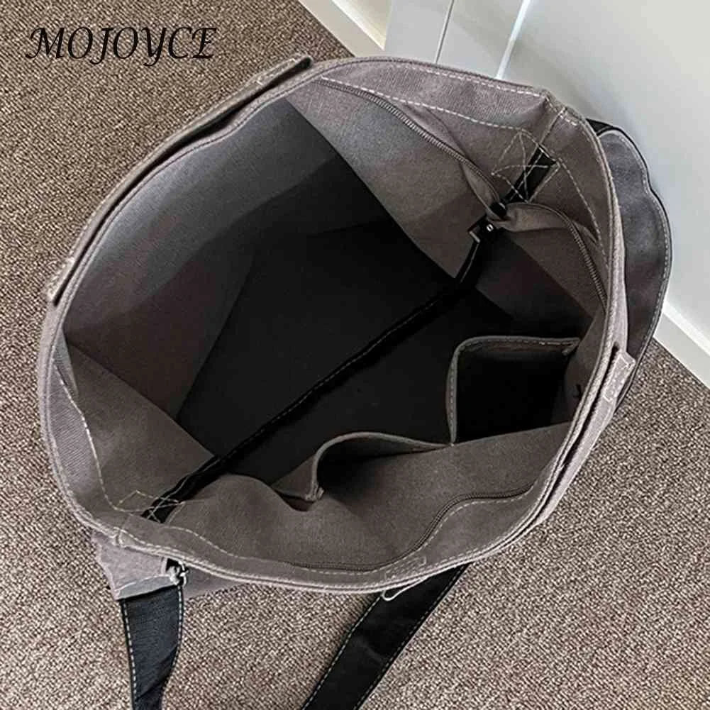 Canvas Shoulder Bag Large Capacity Letter Printed Ladies Handbags Soft Casual