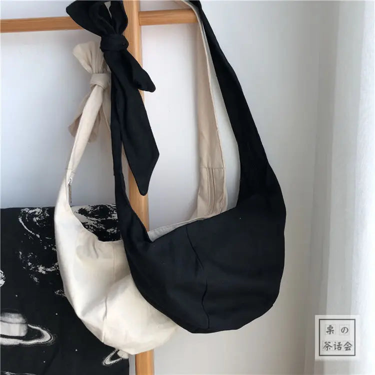 Canvas Shoulder Bag Women Hobo Crossbody Handbag Large Capacity Shopping Bag