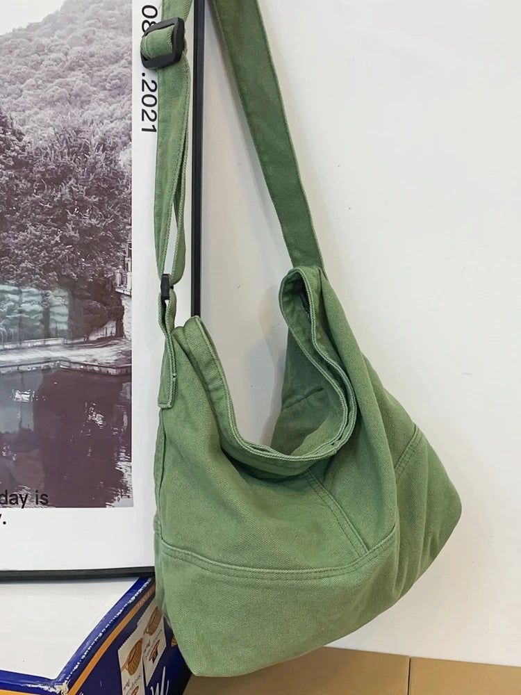Canvas Shoulder Bag for Women Hobos Small Messenger Crossbody Bag