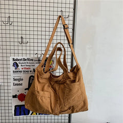 Women Canvas Shoulder Bag Teen Girls Crossbody Handbag