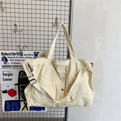 Women Canvas Shoulder Bag Teen Girls Crossbody Handbag